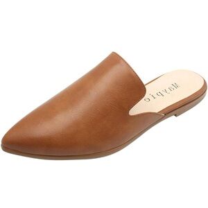 Women's Tan Leather Mules